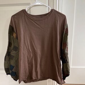 Night Moves Vintage Patchwork Sleeve Tee